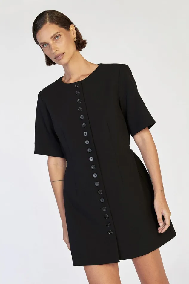 Women Mini Dresses DISSH LIA BLACK SLEEVED MINI DRESS