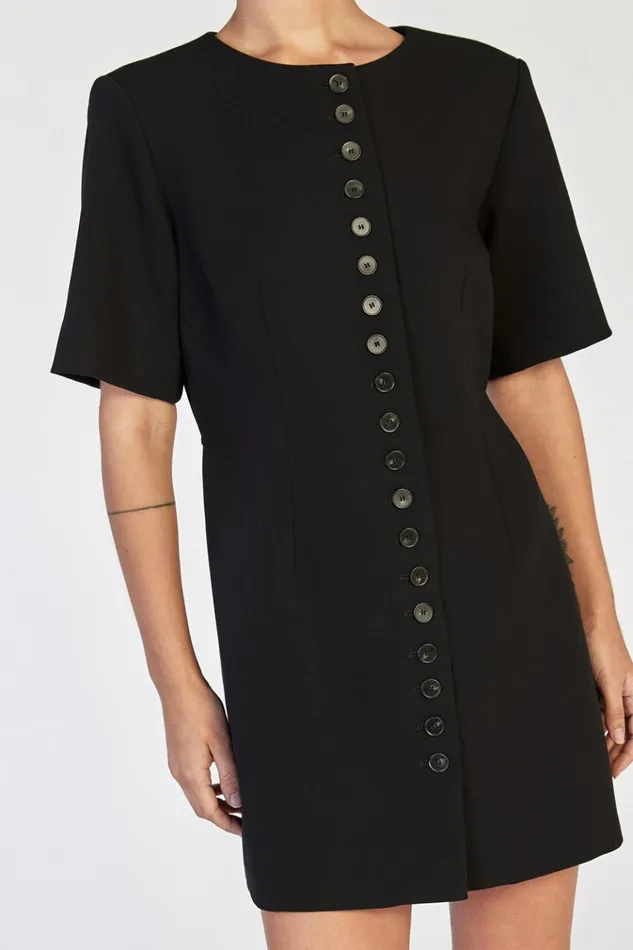 Women Mini Dresses DISSH LIA BLACK SLEEVED MINI DRESS