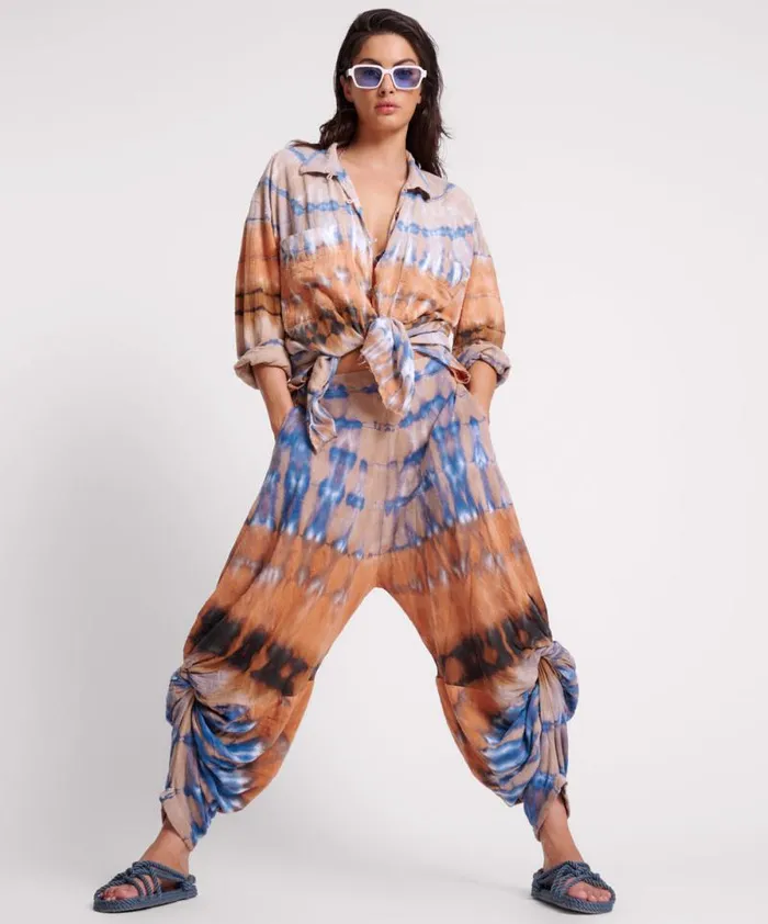 Women MIRAGE HAND TIE DYED GYPSY HAREM PANTS One Teaspoon Bottoms