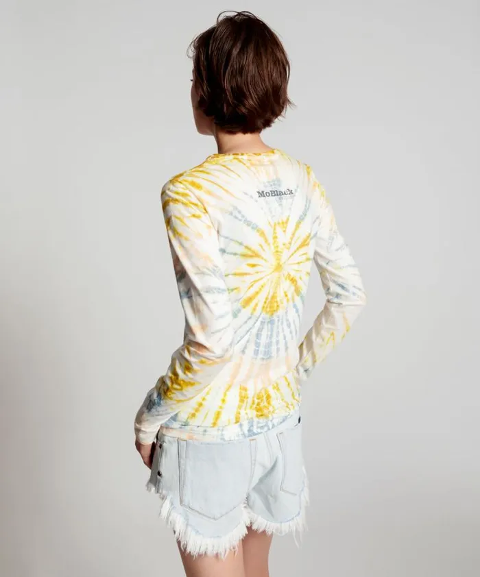 Women MOBLACK MIND FREQUENCIES FITTED FERN LONGSLEEVE TE One Teaspoon Basic Tees
