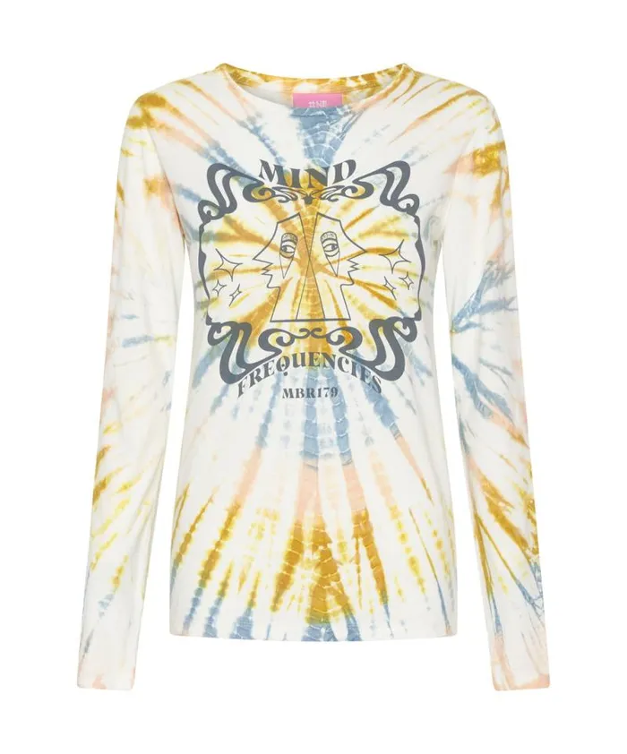 Women MOBLACK MIND FREQUENCIES FITTED FERN LONGSLEEVE TE One Teaspoon Basic Tees