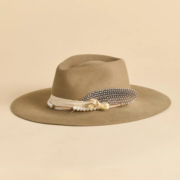 Women Montana Pearl Hat Taupe Sundance Catalog Hats