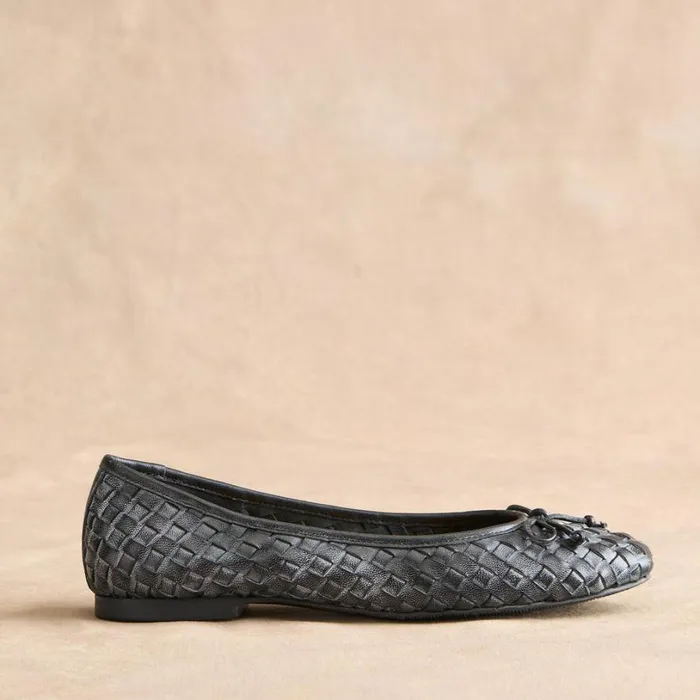 Women Nataly Woven Flats Black Sundance Catalog Shoes