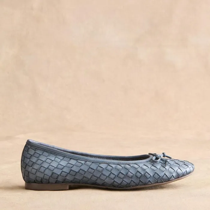 Women Nataly Woven Flats Black Sundance Catalog Shoes