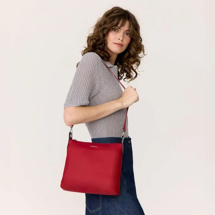 Women Nelly Crossbody Bag Red Nylon Fiorelli Crossbody Bags