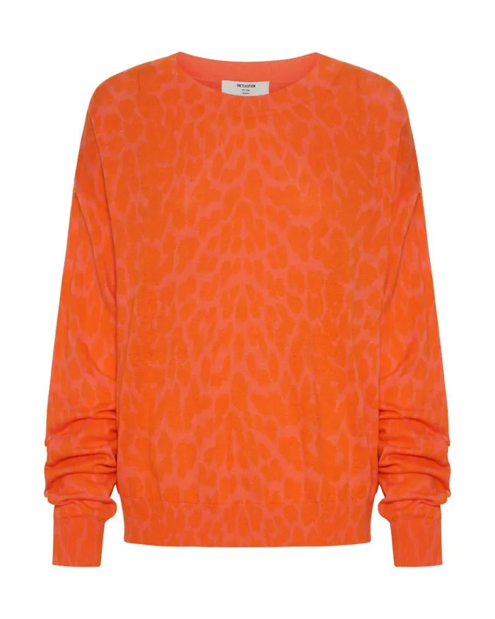 Women NEON LEOPARD KNIT SWEATER One Teaspoon Knitwear