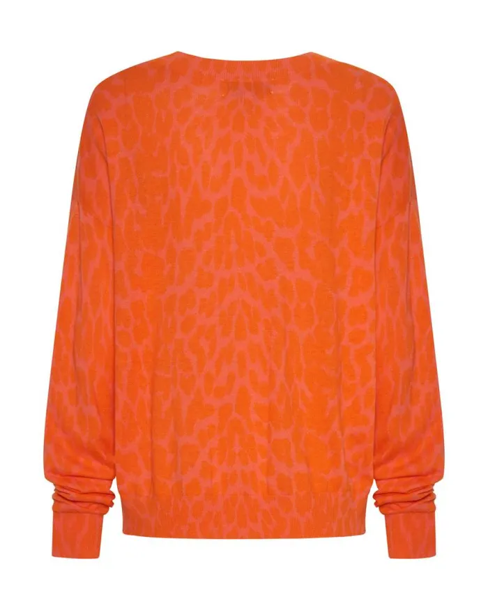 Women NEON LEOPARD KNIT SWEATER One Teaspoon Knitwear