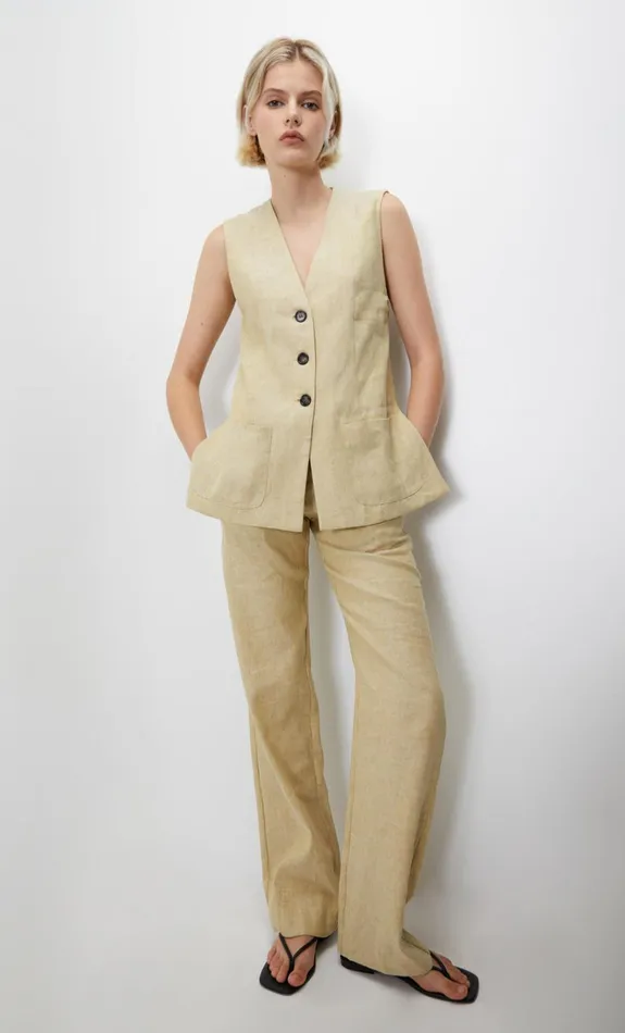 Women NEVA STRAIGHT LEG PANT 8211 STRAW Bec Bridge Shorts Pants