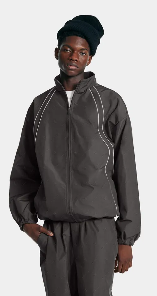 Women Obsidian Black Taye Logo Relaxed Track Jacket Daily Paper Jackets Women Obsidian Black Taye Logo Relaxed Track Jacket Daily Paper Jackets
