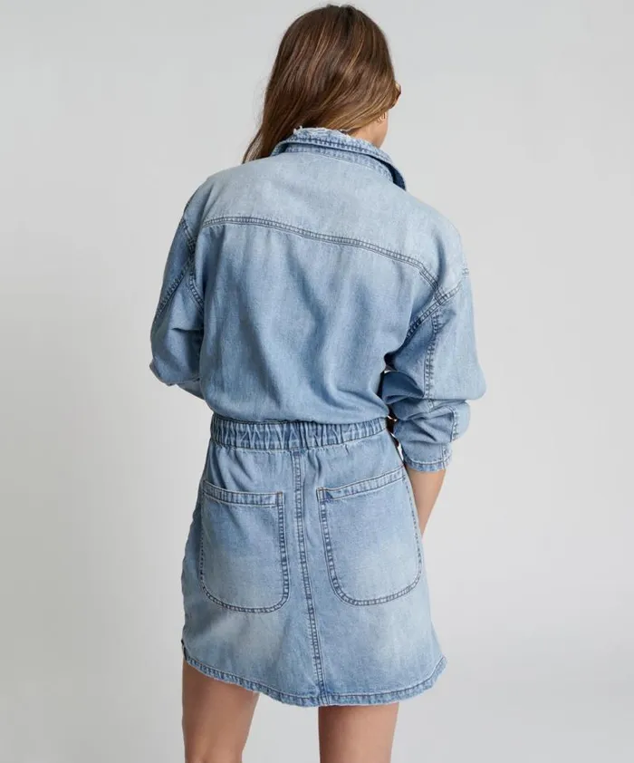Women OCEAN CHAMBRAY OLIVIA DRESS One Teaspoon Denim Dresses