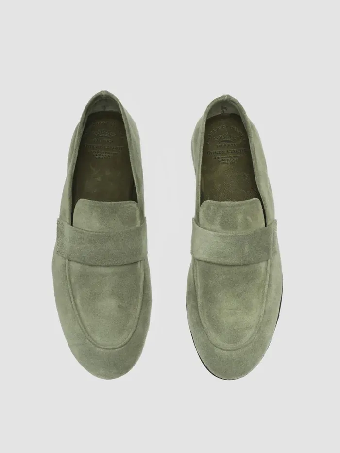 Women Officine Creative Footwear BLAIR 001 Green Suede Loafers
