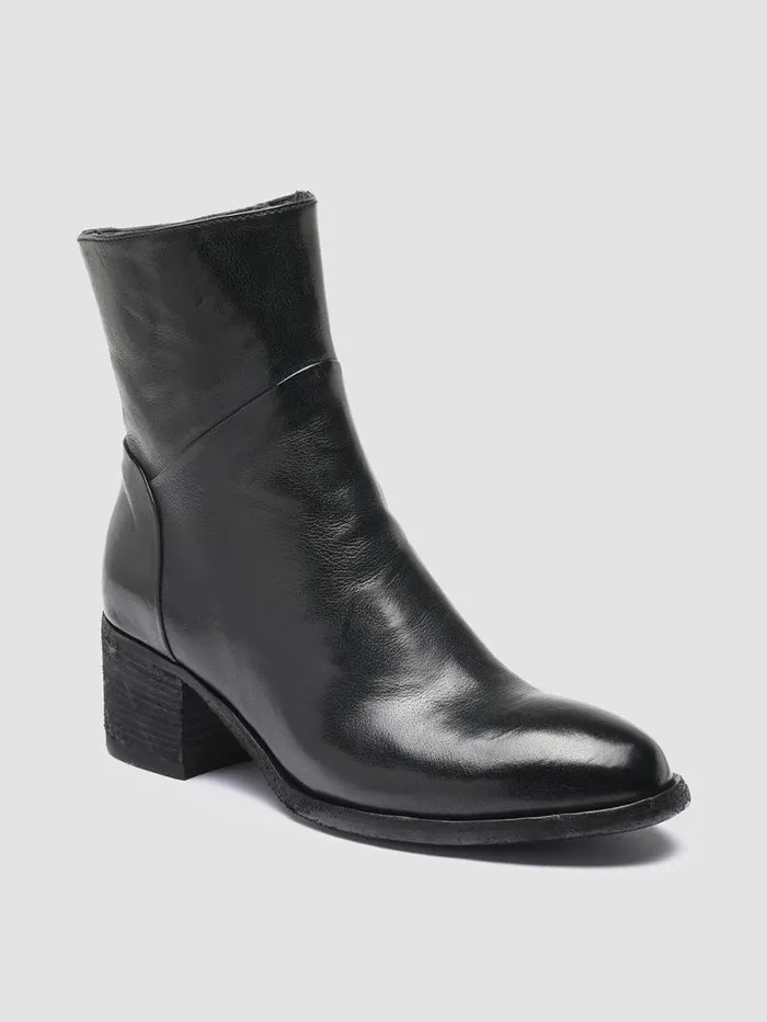 Women Officine Creative Footwear DENNER 107 Black Leather Ankle Boots