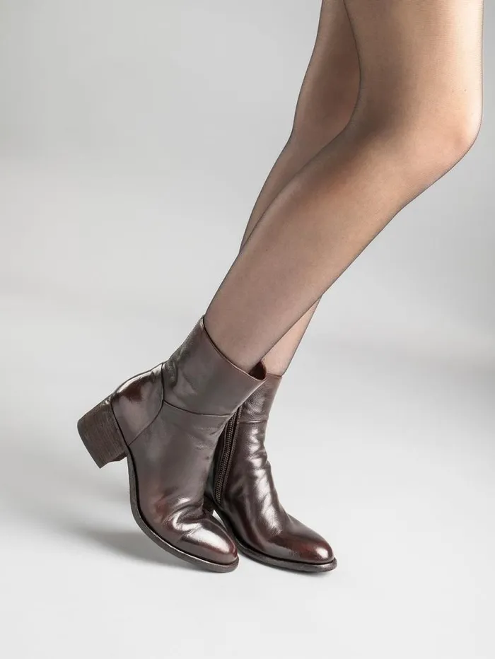 Women Officine Creative Footwear DENNER 107 Black Leather Ankle Boots