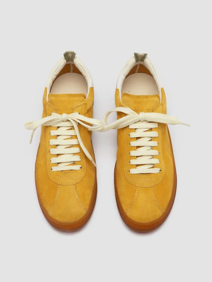 Women Officine Creative Footwear DESTINY 101 Yellow Leather And Suede Low Top Sneakers Women Officine Creative Footwear DESTINY 101 Yellow Leather And Suede Low Top Sneakers