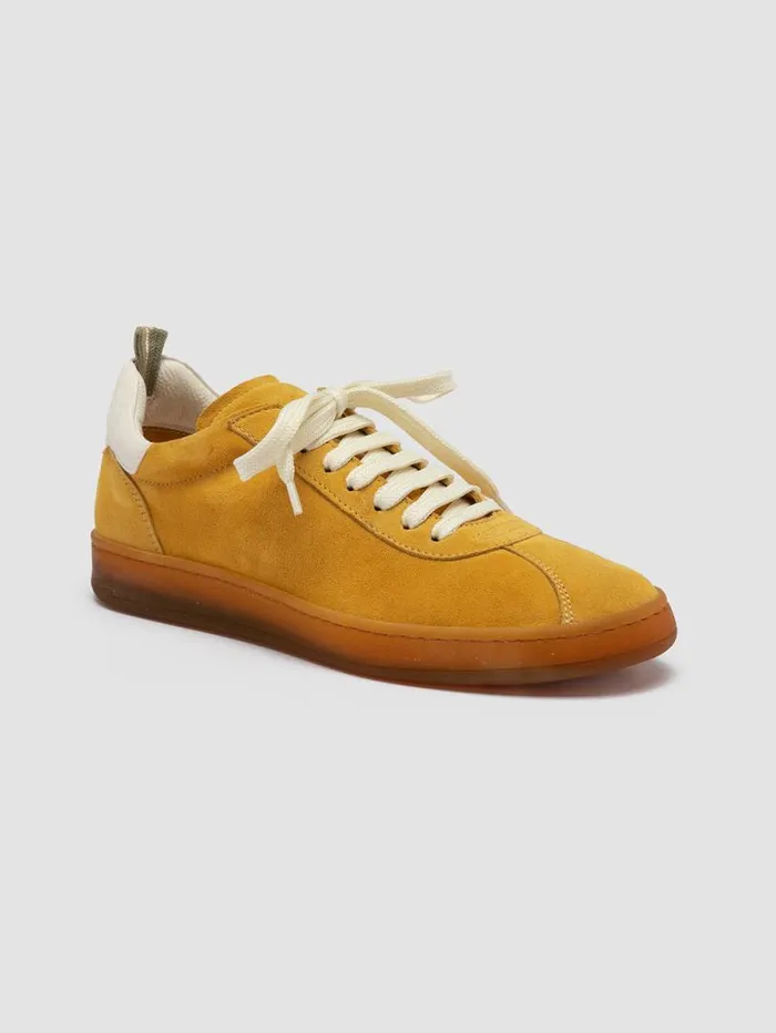 Women Officine Creative Footwear DESTINY 101 Yellow Leather And Suede Low Top Sneakers Women Officine Creative Footwear DESTINY 101 Yellow Leather And Suede Low Top Sneakers