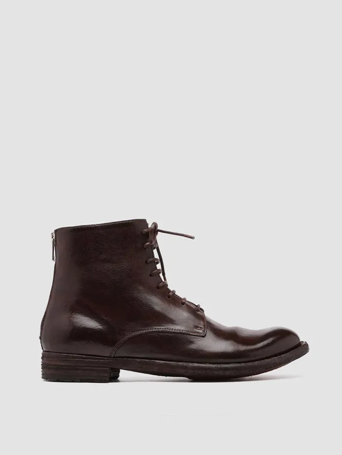 Women Officine Creative Footwear LEXIKON 123 Burgundy Zipped Leather Ankle Boots