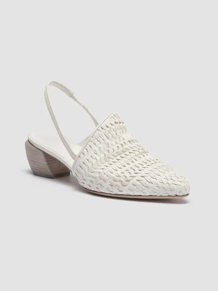 Women Officine Creative Footwear SALLY 032 White Slingback Sandals Women Officine Creative Footwear SALLY 032 White Slingback Sandals