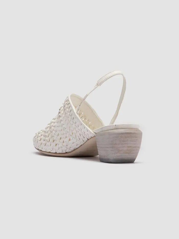 Women Officine Creative Footwear SALLY 032 White Slingback Sandals Women Officine Creative Footwear SALLY 032 White Slingback Sandals