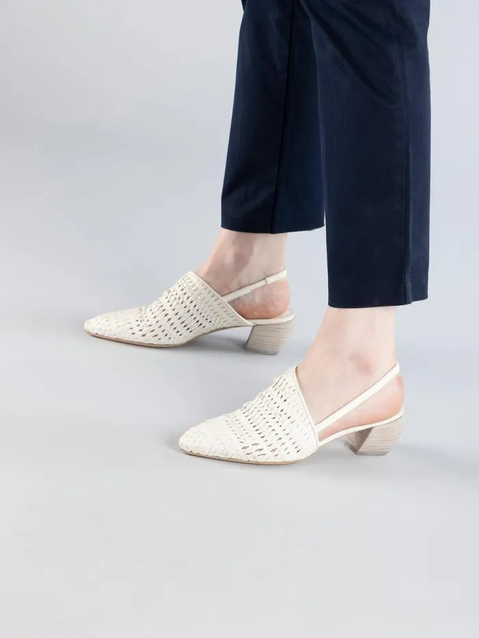 Women Officine Creative Footwear SALLY 032 White Slingback Sandals Women Officine Creative Footwear SALLY 032 White Slingback Sandals