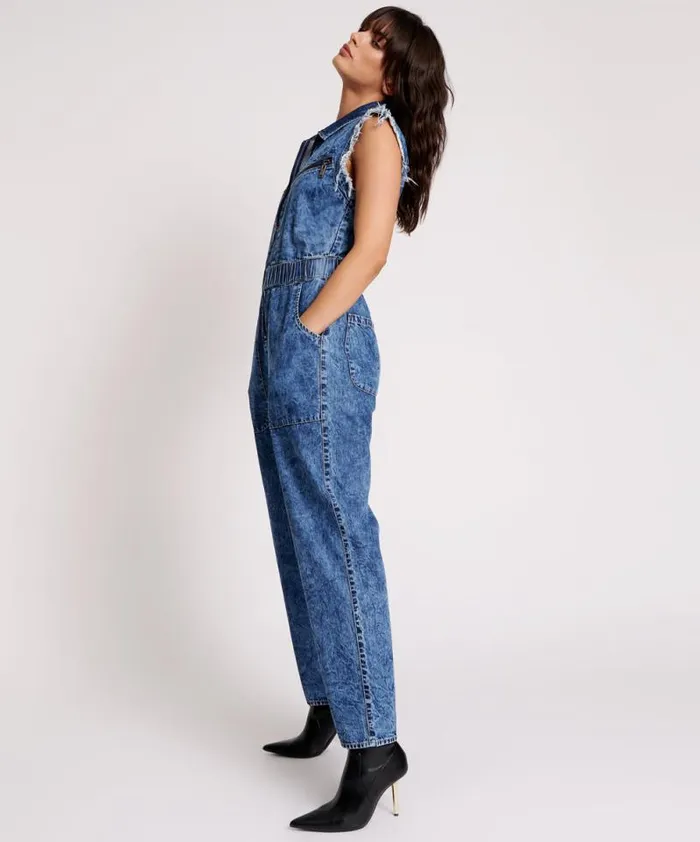 Women OLIVIA SLEEVELESS OVERALL One Teaspoon Denim Jumpsuits