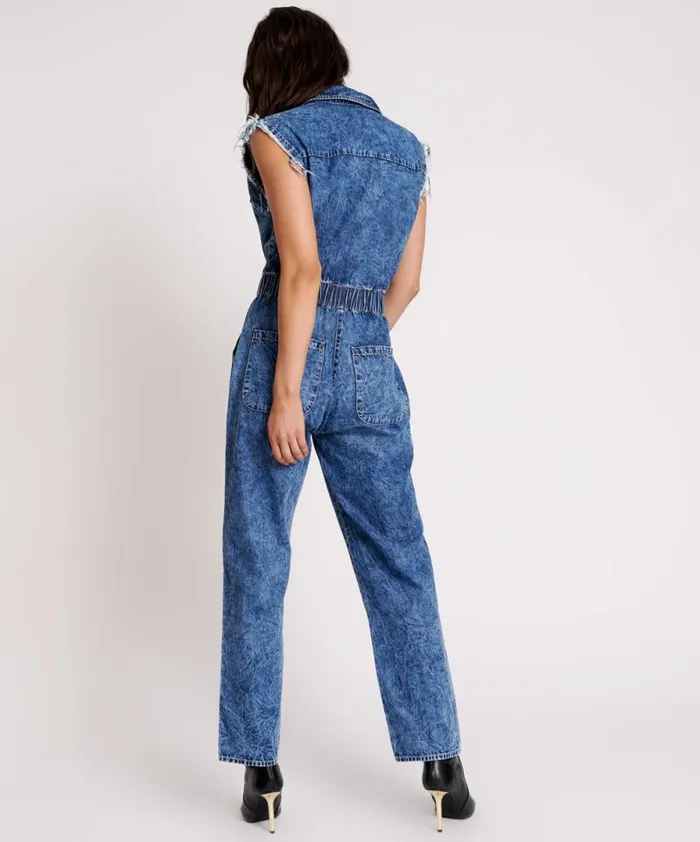 Women OLIVIA SLEEVELESS OVERALL One Teaspoon Denim Jumpsuits