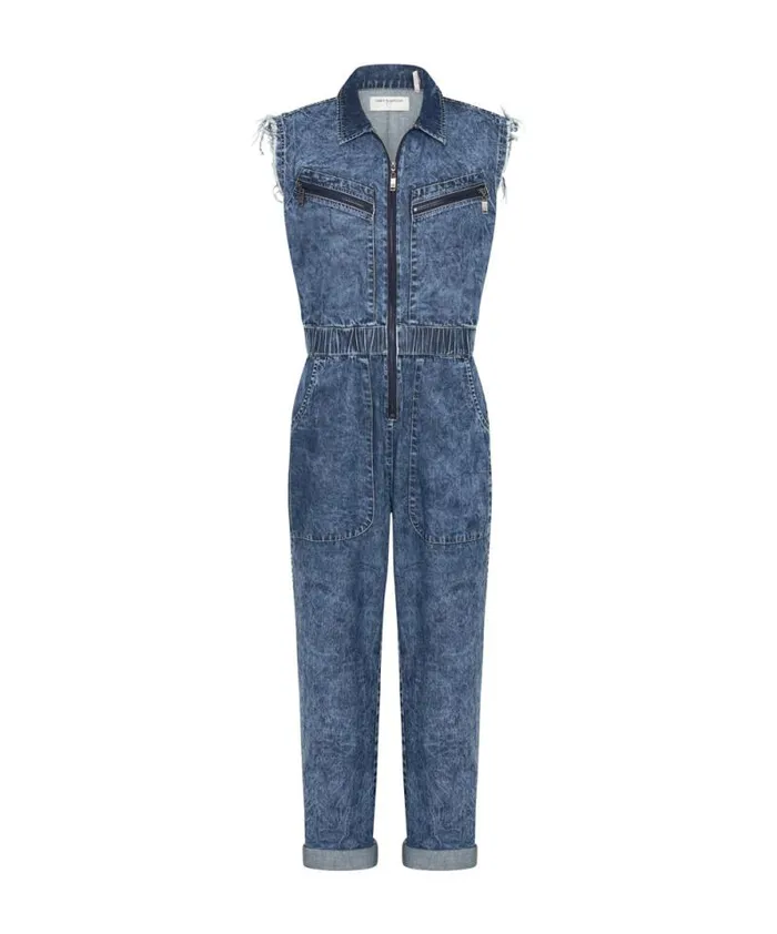 Women OLIVIA SLEEVELESS OVERALL One Teaspoon Denim Jumpsuits