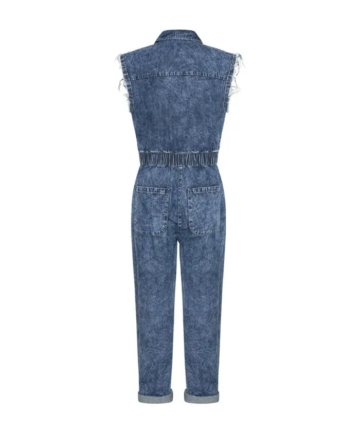 Women OLIVIA SLEEVELESS OVERALL One Teaspoon Denim Jumpsuits