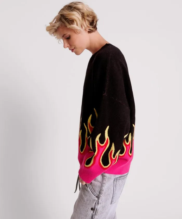 Women ON FIRE INTARSIA SWEATER One Teaspoon Knitwear