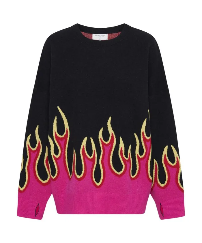 Women ON FIRE INTARSIA SWEATER One Teaspoon Knitwear