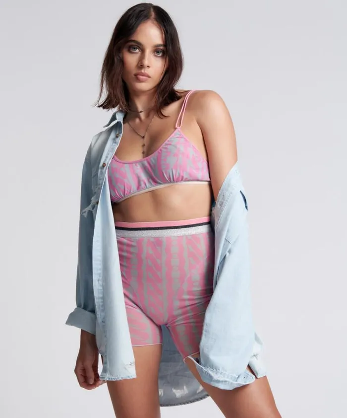 Women ON REPEAT MESH BIKE SHORTS One Teaspoon Bottoms