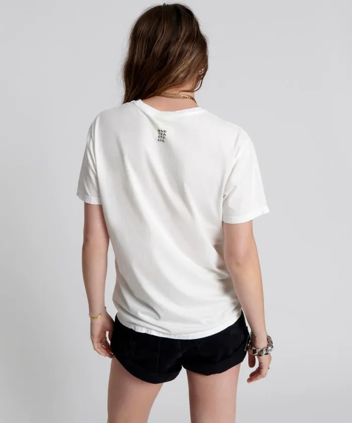 Women ONE TEASPOON LOGO CREW NECK TEE WHITE One Teaspoon Tees and Tanks Women ONE TEASPOON LOGO CREW NECK TEE WHITE One Teaspoon Tees and Tanks