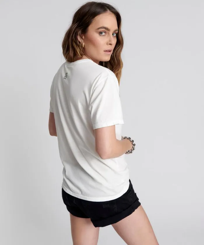 Women ONE TEASPOON LOGO CREW NECK TEE WHITE One Teaspoon Tees and Tanks Women ONE TEASPOON LOGO CREW NECK TEE WHITE One Teaspoon Tees and Tanks