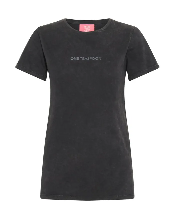 Women ONE TEASPOON ORGANIC FITTED LOGO TEE BLACK One Teaspoon Tees and Tanks Women ONE TEASPOON ORGANIC FITTED LOGO TEE BLACK One Teaspoon Tees and Tanks