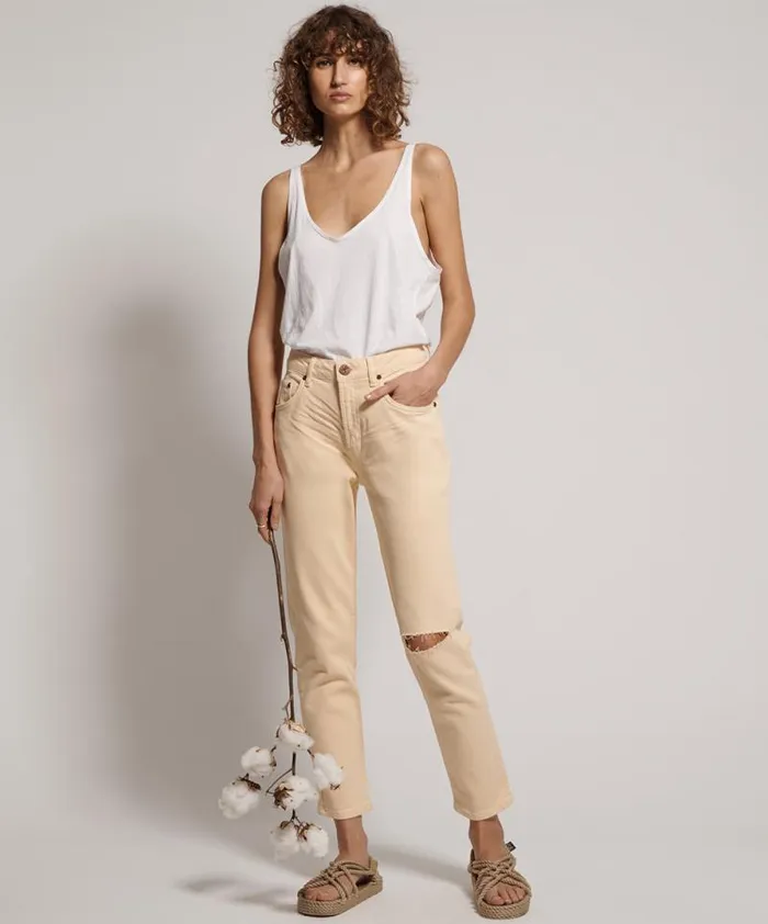Women ORGANIC AWESOME BAGGIES HIGH WAIST STRAIGHT LEG JE One Teaspoon Organic Tees