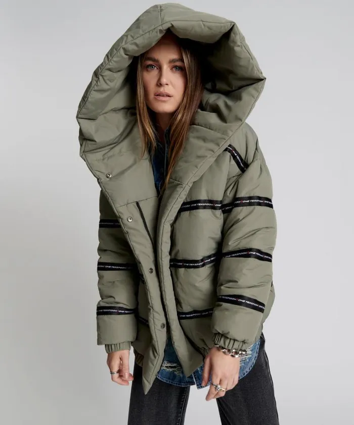 Women OT KHAKI PUFFA JACKET One Teaspoon Jackets