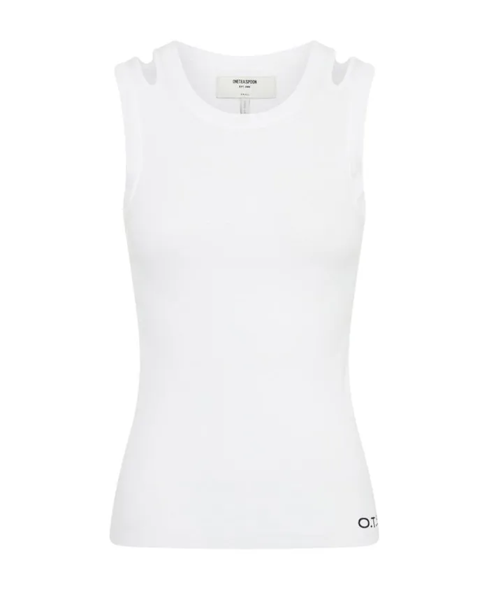 Women OTS CUT THROUGH FINE RIBBED TANK TOP One Teaspoon Tees and Tanks Women OTS CUT THROUGH FINE RIBBED TANK TOP One Teaspoon Tees and Tanks