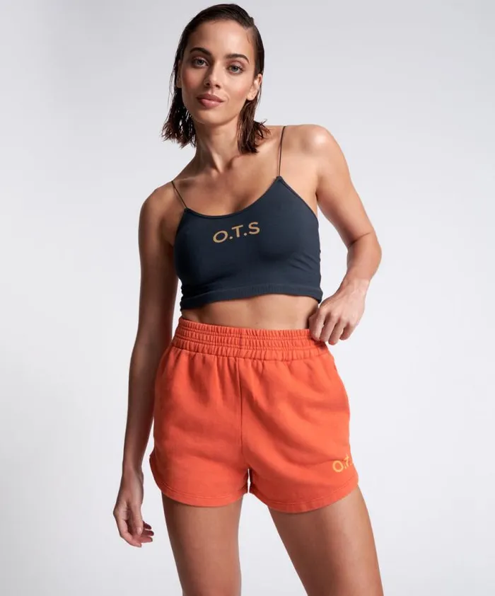 Women OTS HIGH WAIST HUSTLE SHORTS ORANGE One Teaspoon Bottoms