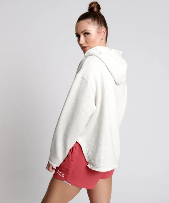 Women OTS WHITE MARL VOYAGER HOODY One Teaspoon Hoodies And Sweats Women OTS WHITE MARL VOYAGER HOODY One Teaspoon Hoodies And Sweats