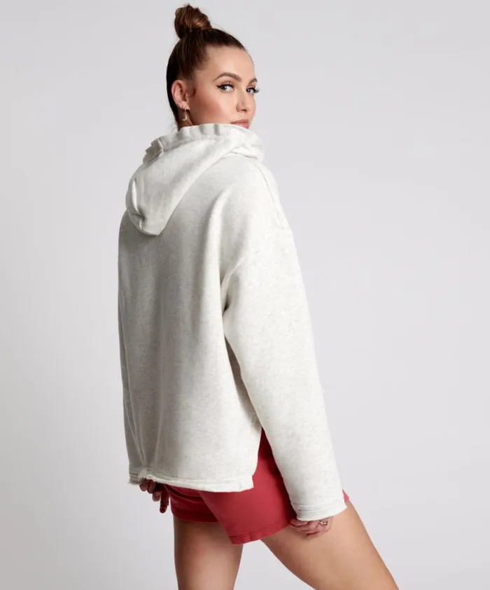 Women OTS WHITE MARL VOYAGER HOODY One Teaspoon Hoodies And Sweats Women OTS WHITE MARL VOYAGER HOODY One Teaspoon Hoodies And Sweats