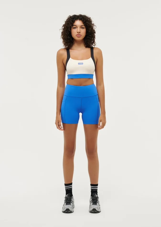 Women PE Nation RECALIBRATE 58243 BIKE SHORT IN ELECTRIC BLUE ActivewearShorts