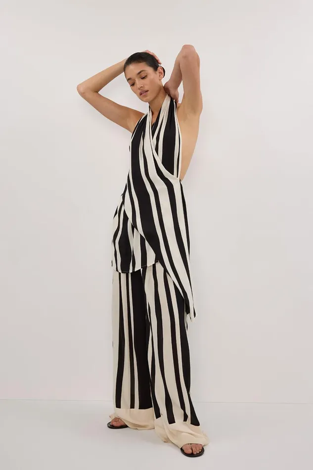 Women Pants DISSH BEAU BLACK STRIPE PANT