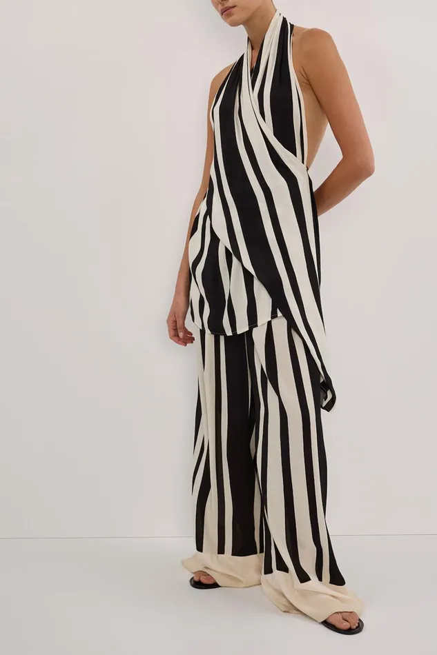 Women Pants DISSH BEAU BLACK STRIPE PANT