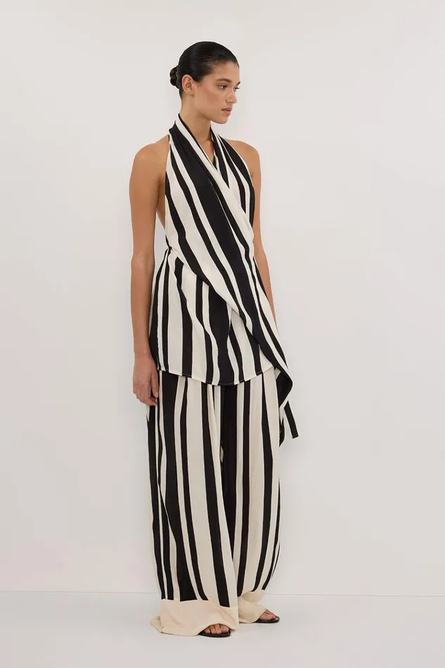 Women Pants DISSH BEAU BLACK STRIPE PANT
