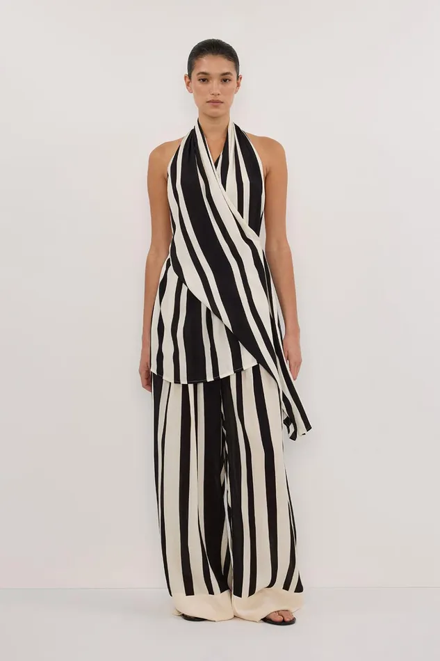 Women Pants DISSH BEAU BLACK STRIPE PANT