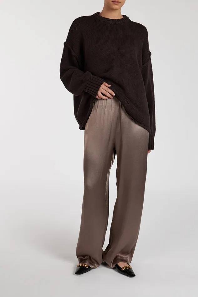 Women Pants DISSH EVE LATTE SATIN PANT
