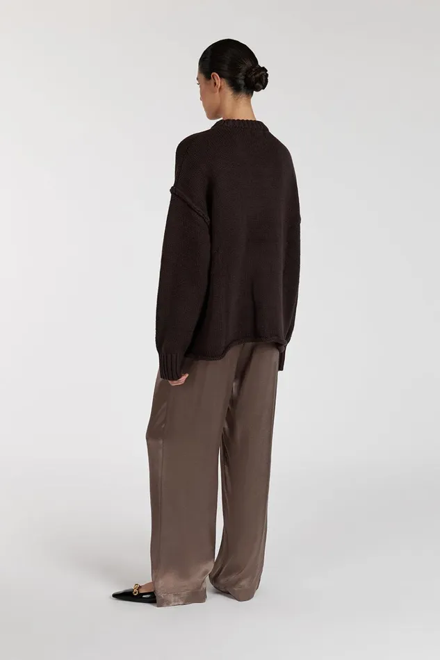 Women Pants DISSH EVE LATTE SATIN PANT