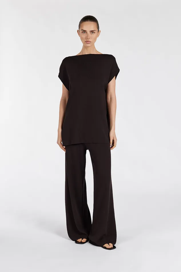 Women Pants DISSH MABLE BITTER CHOC KNIT PANT