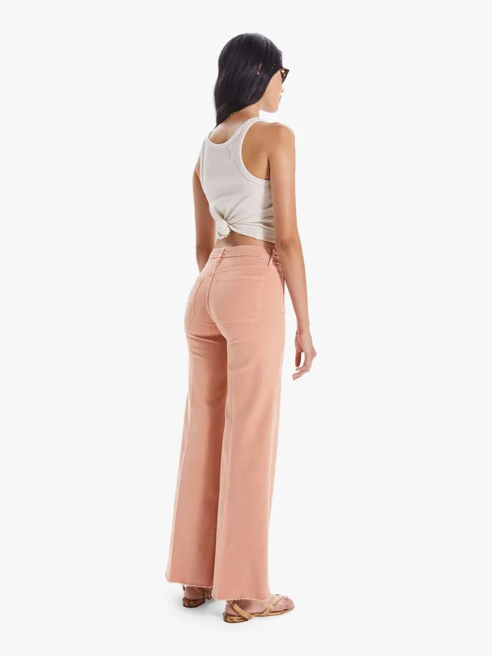 Women Pants Mother Denim The Patch Pocket Roller Fray Medium Pink