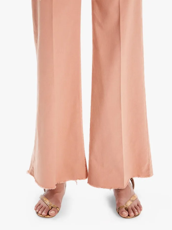 Women Pants Mother Denim The Patch Pocket Roller Fray Medium Pink