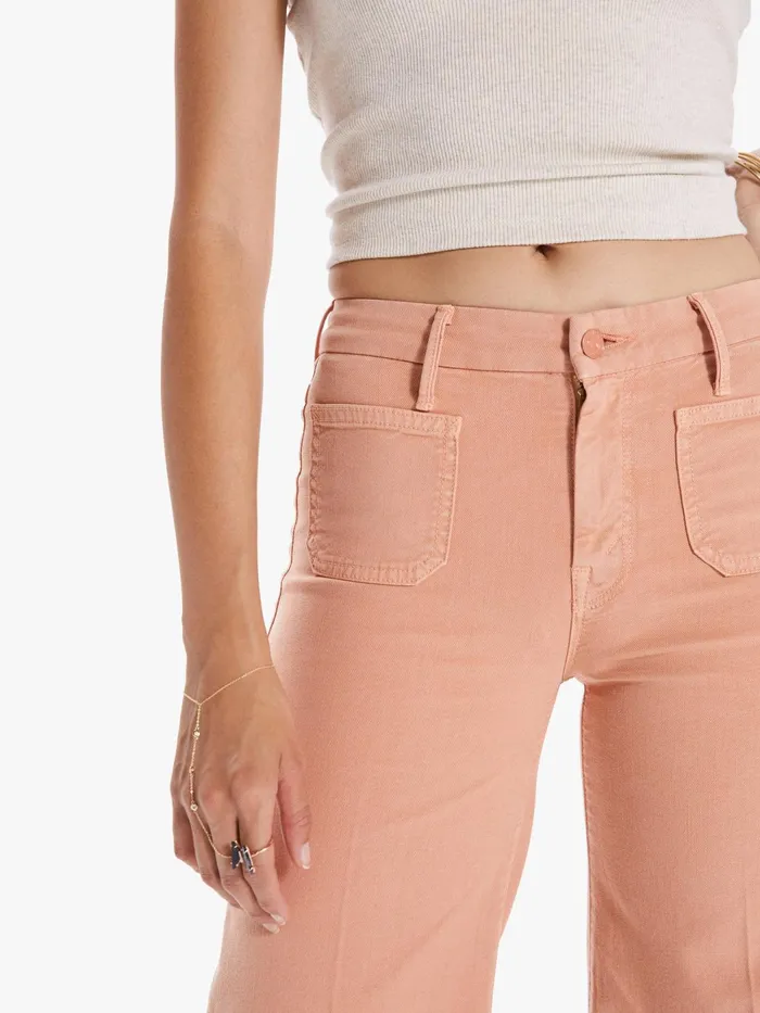 Women Pants Mother Denim The Patch Pocket Roller Fray Medium Pink